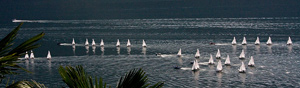 Sailboats on Lake Lugano